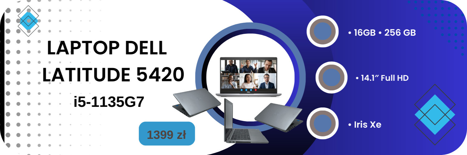 Laptop Dell Latitude 5420 • i5-1135G7 • 16GB • 256 GB • Iris Xe • 14.1″ Full HD